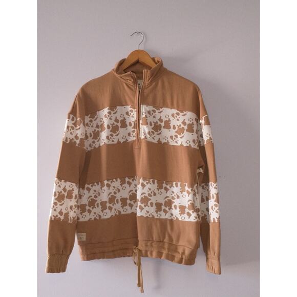 Simply Southern Women's 1/4 Zip Pullover Jacket Large Animal Print Snuggle Comfy - Picture 3 of 14